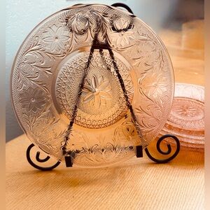 Vintage Pink Tiara Sandwich Glads Plate 10"